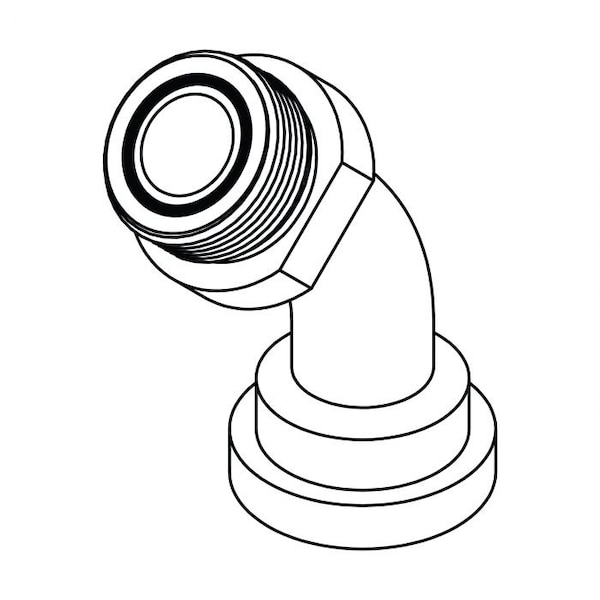 Tompkins Hydraulic Fitting, Flange20MORFS-12FL C62 45 NO BRAZE FF6847-20-12 - main